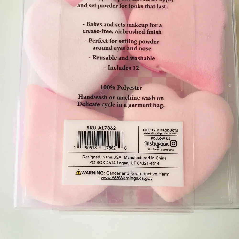 Addy-Lu Assorted Powder Puff Makeup Sponges, 12 Piece Set, NWT